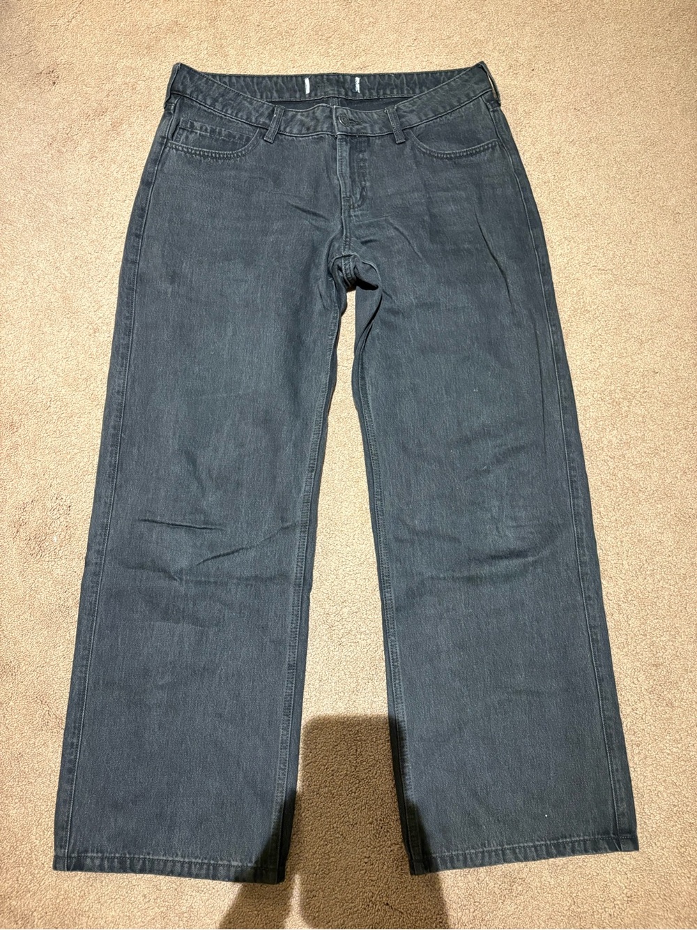 Hollister Wide-Leg Jeans in Washed Black size 12
